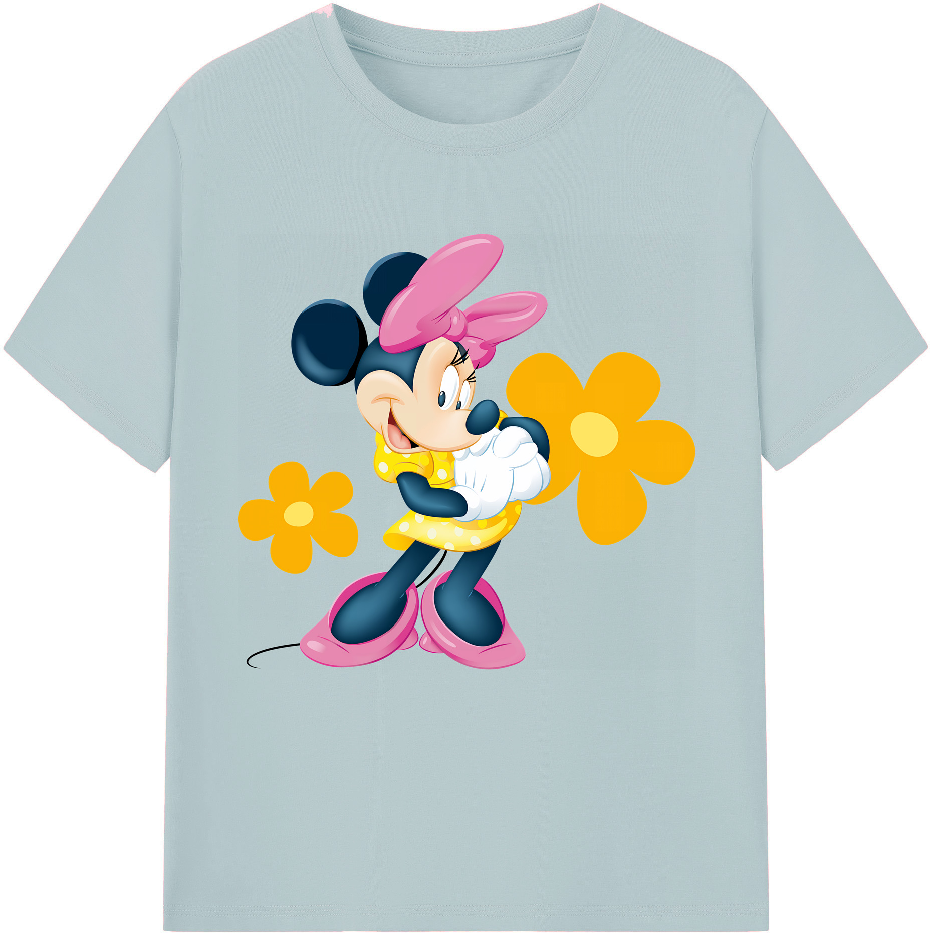 （画像用） ミッキーマウス Mickey Mouse 綿100％半袖Tシャツ（フロントプリント）